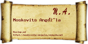 Moskovits Angéla névjegykártya